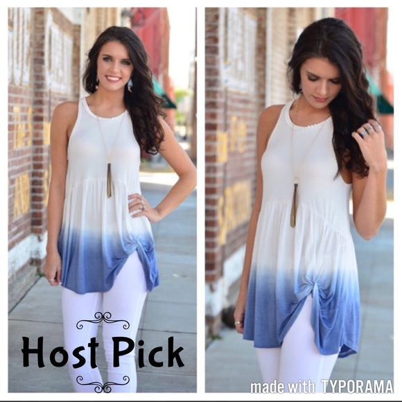 Tops - Last 1️⃣ Ombré Side Knot Tunic